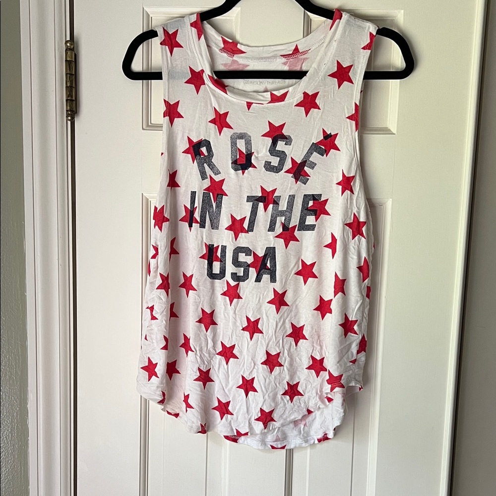 Grayson Threads White Tank with Red Stars